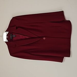 Liz Claiborne Burgundy Blazer Jacket Sz 8 Fully Lined Holidays Christmas